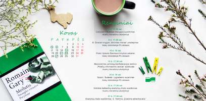 Kovo mėnesio renginiai bibliotekoje