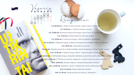Vasario mėnesio renginiai bibliotekoje