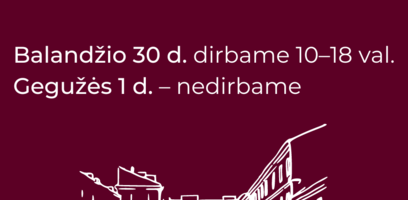 Gegužės 1-ąją biblioteka nedirbs