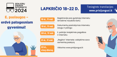 Kviečiame dalyvauti akcijos „Senjorų dienos internete“ renginiuose