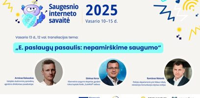 Kviečiame į transliaciją internetu „E. paslaugų pasaulis: nepamirškime saugumo“
