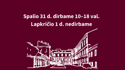 Bibliotekos darbo laikas per Vėlines