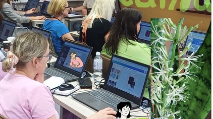 Canva dizaino platformos naudojimas bibliotekoje