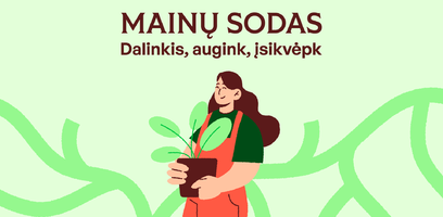 Balandžio 25 dieną bibliotekos kieme veiks Mainų sodas