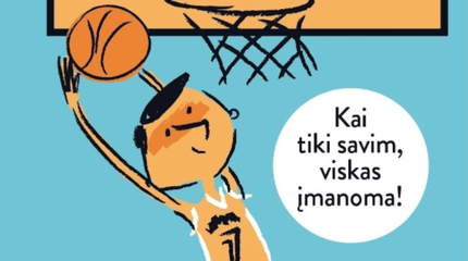 Knygos pristatymas. Lukas Šiaudelis deda iš viršaus