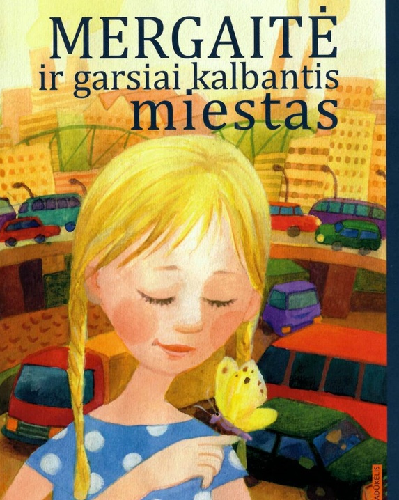 Mergaitė ir garsiai kalbantis miestas