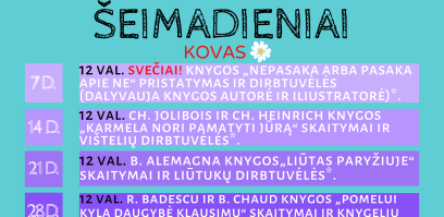 Kovo mėnesio šeimadieniai