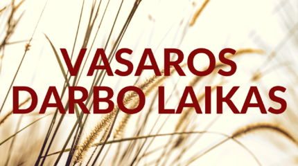 Vasaros darbo laikas