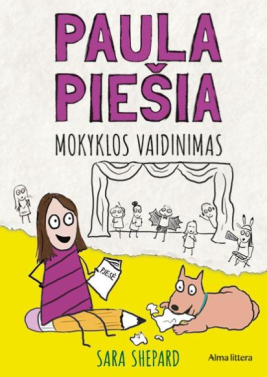 Paula piešia. Mokyklos vaidinimas
