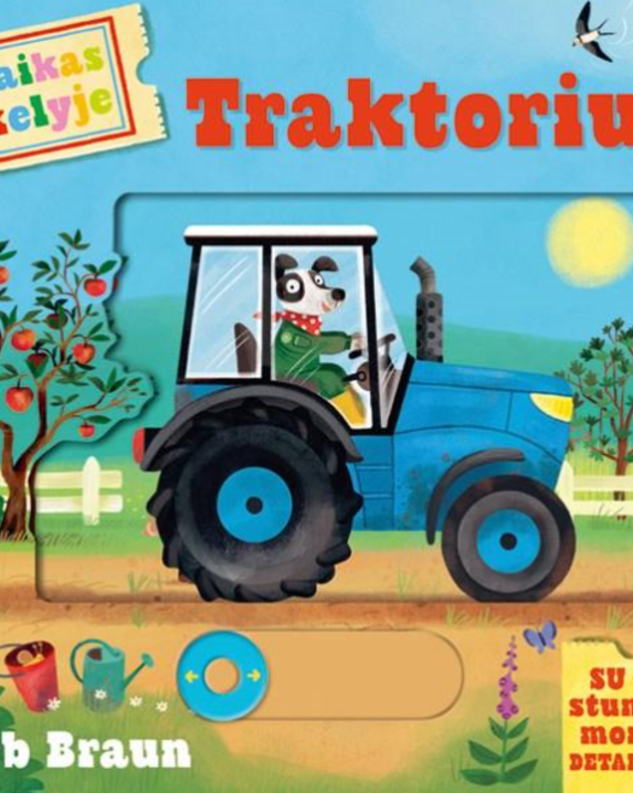 Vaikas kelyje. Traktorius